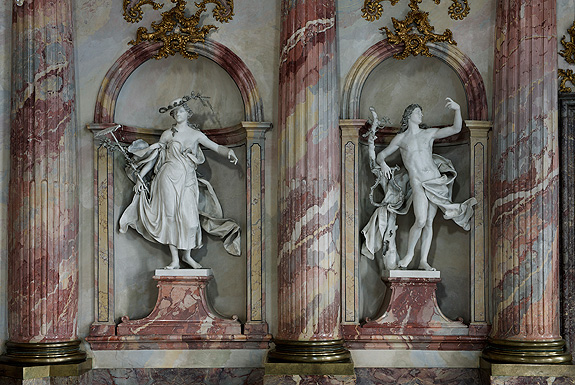 Picture: Stucco figures (Flora and Apollo) by Antonio Bossi