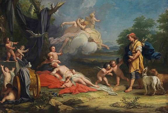 Picture: Venus and Adonis, c. 1740, Jacopo Amigoni