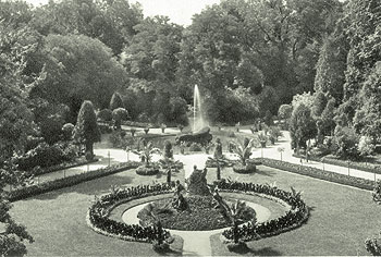Bild: Südgarten, historische Aufnahme