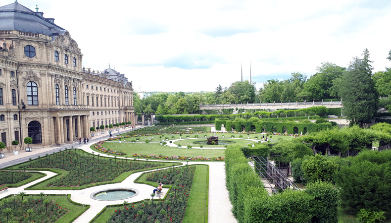 Bild: Residenz und Hofgarten Würzburg