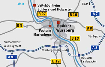 Picture: Location of the Würzburg Residence
